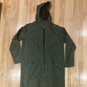 Rains Long Green Coat XS/S